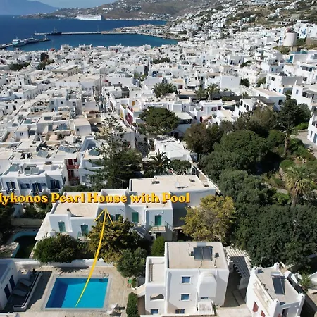 Nyaraló Mykonos Pearl House With Pool In The Heart Of Town *